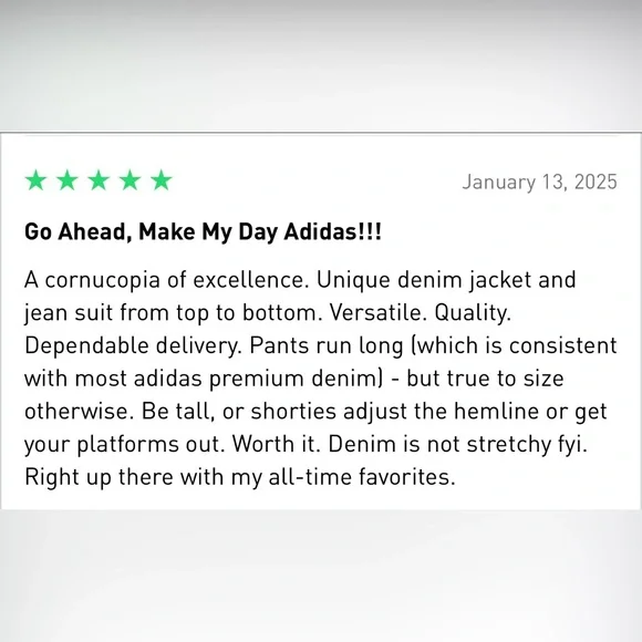 Adidas Adibreak Denim Two-In-One Track Top NWT - Picture 8 of 8